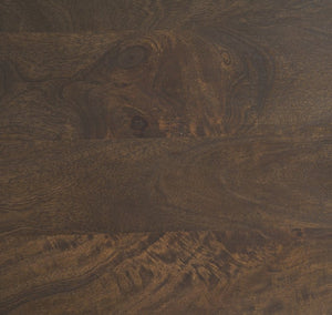 Mercana Terra Elegant Oval Coffee Table with Hydraulic Lift-Top & Fluted Base for Modern Living Rooms Dark Brown Wood 69875