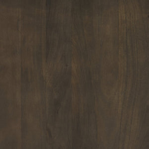 Mercana Terra Sideboard - Modern Mango Wood Storage Solution with Sculptural Fluted Design and Gold Accents Dark Brown Wood 69883