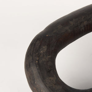 Mercana Tayla Large Hand-Carved Reclaimed Wood Chain Link - Rustic Sculptural Accent for Any Space Black-Brown 70154