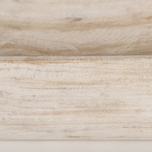 Mercana Athena Extra Large Hand-Carved Reclaimed Wood Bowl - Rustic Centerpiece for Contemporary Decor Light-Wash | Oblong 70159