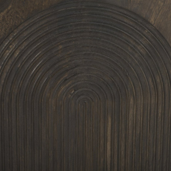 Mercana Tucker Modern Accent Cabinet with Carved Arch Pattern – Stylish Storage for Any Living Space Dark Brown Wood | 2 Door 69953