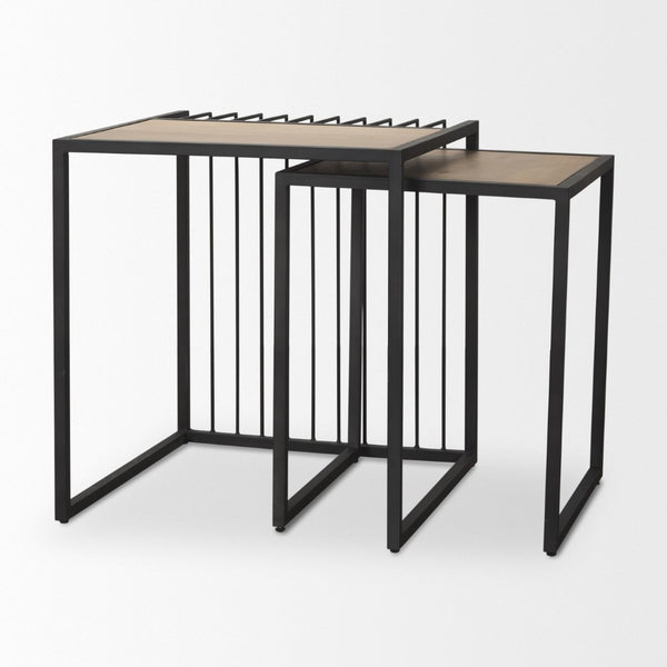 Mercana Miles Modern Nesting Table Set - Industrial Chic Design for Versatile Living Room & Office Use 70196