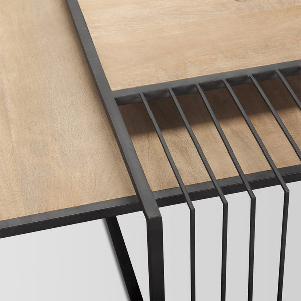 Mercana Miles Modern Industrial Nesting Coffee Table Set - Stylish, Space-Saving Design for Your Living Room 70197