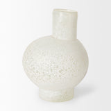 Mercana Heket Short White Glass Vase 70346