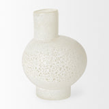 Mercana Heket Short White Glass Vase 70346