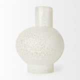 Mercana Heket Short White Glass Vase 70346