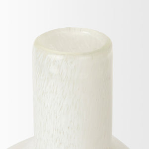 Mercana Heket Sculptural Matte Vase - Hand-Blown Glass Art Piece Inspired by Ancient Egyptian Goddess Elegance White Glass | Tall 70347