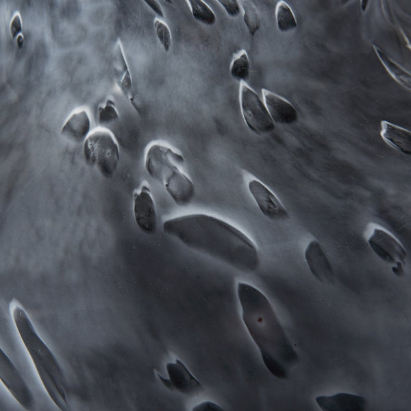 Mercana Masai Elegant Glass Vase - Contemporary Artful Accent for Tabletop or Mantel, Unique Design Mottled Black | Small 70348