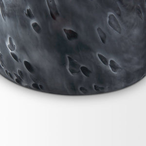 Mercana Masai Elegant Glass Vase - Contemporary Artful Accent for Tabletop or Mantel, Unique Design Mottled Black | Small 70348