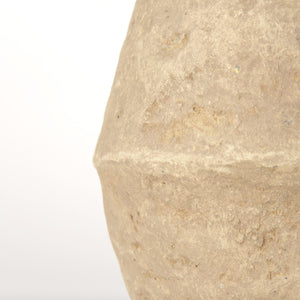 Mercana Rundal Artisanal Paper-Mâché Vase - Unique Eco-Friendly Home Accent for Minimalist Interiors Beige Paper Mache | Small 70210
