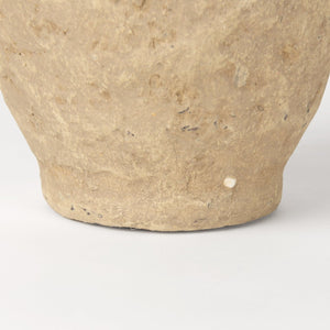 Mercana Rundal Artisanal Paper-Mâché Vase - Unique Eco-Friendly Home Accent for Minimalist Interiors Beige Paper Mache | Small 70210