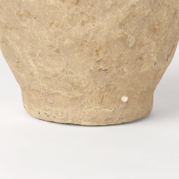 Mercana Rundal Artisanal Paper-Mâché Vase - Unique Eco-Friendly Home Accent for Minimalist Interiors Beige Paper Mache | Small 70210