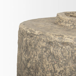 Mercana Rama Handcrafted Paper Mâché Floor Vase - Eco-Friendly Artisan Decor for Stylish Home Accents Gray Paper Mache | Small 70202