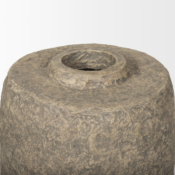 Mercana Rama Handcrafted Paper Mâché Floor Vase - Eco-Friendly Artisan Decor for Stylish Home Accents Gray Paper Mache | Large 70203