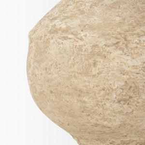 Mercana Ritu Handcrafted Paper Mache Pot Vase - Unique Artisan Accent for Indoor Décor and Floral Display Beige Paper Mache | Large 70215
