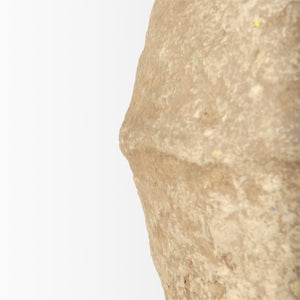 Mercana Rundal Artisanal Paper-Mâché Vase - Unique Eco-Friendly Home Accent for Minimalist Interiors Beige Paper Mache | Large 70211