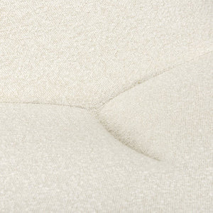 Mercana Beverly Modern Accent Chair - Luxurious Chenille Upholstery, Retro Curved Design for Any Space Cream Boucle 70375