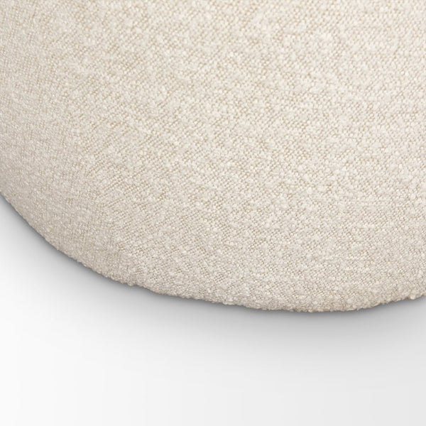 Mercana Beverly Modern Accent Chair - Luxurious Chenille Upholstery, Retro Curved Design for Any Space Cream Boucle 70375