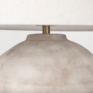 Mercana Marvin Artisan-Style Table Lamp with Handcrafted Base and Cream Shade for Cozy Illumination 70167
