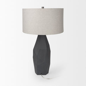 Mercana Piven Textured Ceramic Table Lamp – Sculptural Accent Lighting for Modern and Transitional Spaces Black Ceramic 70369