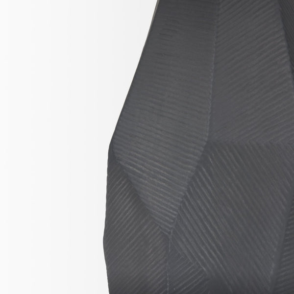 Mercana Piven Textured Ceramic Table Lamp – Sculptural Accent Lighting for Modern and Transitional Spaces Black Ceramic 70369