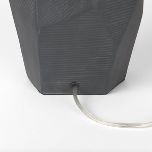 Mercana Piven Textured Ceramic Table Lamp – Sculptural Accent Lighting for Modern and Transitional Spaces Black Ceramic 70369