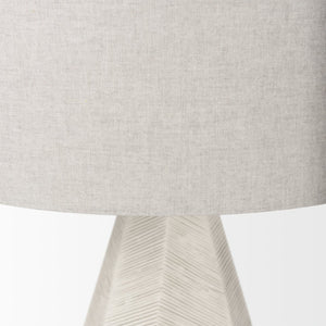 Mercana Piven Textured Ceramic Table Lamp – Sculptural Accent Lighting for Modern and Transitional Spaces Cream Ceramic 70370