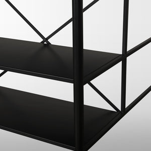 Mercana Amika Modern Kitchen Island with Industrial Base, Spacious Storage, and Elegant Marble Top Design 69936-AB