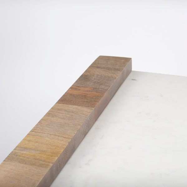 Mercana Athens Contemporary Coffee Table with Natural Marble Top and Unique Wraparound Legs for Style 69911-AB