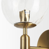 Mercana Britton Gold Metal w/ Clear Glass Globe 1-Light Wall Sconce 70472