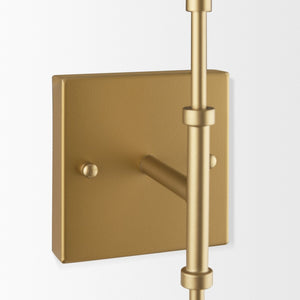 Mercana Edie Contemporary Two-Light Wall Sconce with Frosted Glass Globes for Stylish Ambient Lighting Gold Metal 70437