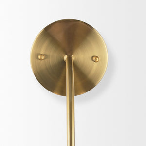 Mercana Cybill Contemporary Brushed Brass Wall Sconce with Stylish Matte Metal Shade for Elegant Illumination 70468