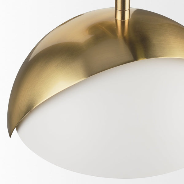 Mercana Cybill Contemporary Brushed Brass Wall Sconce with Stylish Matte Metal Shade for Elegant Illumination 70468