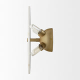 Mercana Dolly Brushed Gold Metal w/ Alabaster Shade 4-Light Wall Sconce 70451