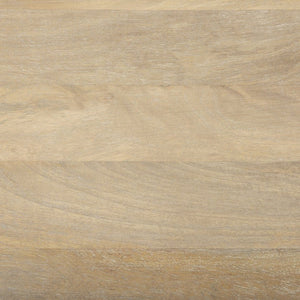 Mercana Maxton Dining Table - Striking Light Brown Wood Top & Industrial Dark Gunmetal Base for Any Space 69847-AB