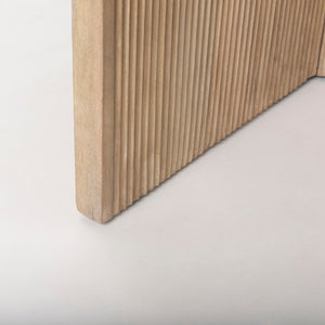 Mercana Enzo Elegant Foyer Accent Table with Round Top and Fluted Wood Base for Timeless Style and Function 69922