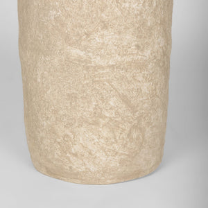 Mercana Rama Hand-Crafted Eco-Friendly Floor Vase - Unique Artisanal Accent for Modern Bohemian Decor Beige Paper Mache | Small 70200