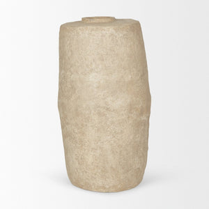 Mercana Rama Hand-Crafted Eco-Friendly Floor Vase - Unique Artisanal Accent for Modern Bohemian Decor Beige Paper Mache| Large 70201