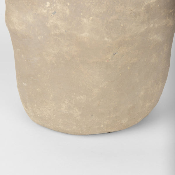 Mercana Bala Handcrafted Paper Mache Vase - Sustainable Artisanal Home Accent for Unique Decor and Style Gray Paper Mache | Large 70205
