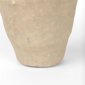 Mercana Rundal Artisanal Paper-Mâché Vase - Unique Eco-Friendly Home Accent for Minimalist Interiors Gray Paper Mache | Small 70208