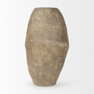 Mercana Rundal Artisanal Paper-Mâché Vase - Unique Eco-Friendly Home Accent for Minimalist Interiors Gray Paper Mache | Large 70209