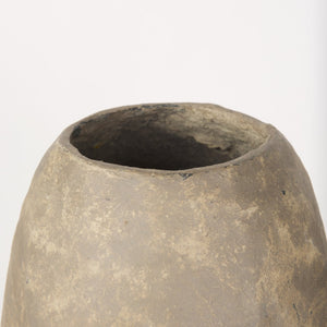 Mercana Rundal Artisanal Paper-Mâché Vase - Unique Eco-Friendly Home Accent for Minimalist Interiors Gray Paper Mache | Large 70209