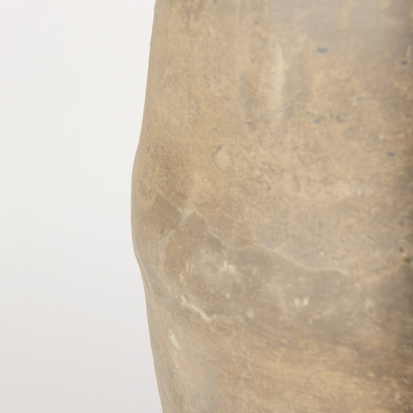 Mercana Rundal Artisanal Paper-Mâché Vase - Unique Eco-Friendly Home Accent for Minimalist Interiors Gray Paper Mache | Large 70209