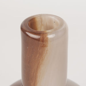 Mercana Marans Sculptural Glass Vase with Unique Swirls - Elegant Home Decor for Fresh or Dried Botanicals Amber | Multi-color | Short 70353