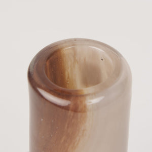 Mercana Marans Sculptural Glass Vase with Unique Swirls - Elegant Home Decor for Fresh or Dried Botanicals Amber | Multi-color | Short 70353