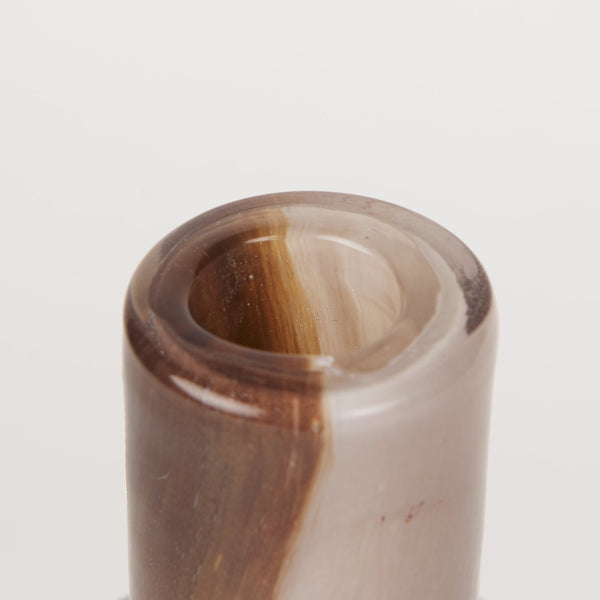 Mercana Marans Sculptural Glass Vase with Unique Swirls - Elegant Home Decor for Fresh or Dried Botanicals Amber | Multi-color | Tall 70354