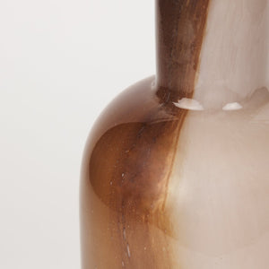 Mercana Marans Sculptural Glass Vase with Unique Swirls - Elegant Home Decor for Fresh or Dried Botanicals Amber | Multi-color | Tall 70354