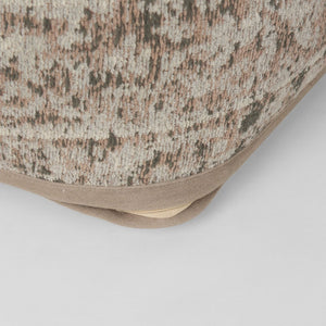 Mercana Khloe Elegant Rectangular Pouf - Soft Chenille Seating with Versatile Design for Any Room Decor Taupe | Jacquard | Small 70377