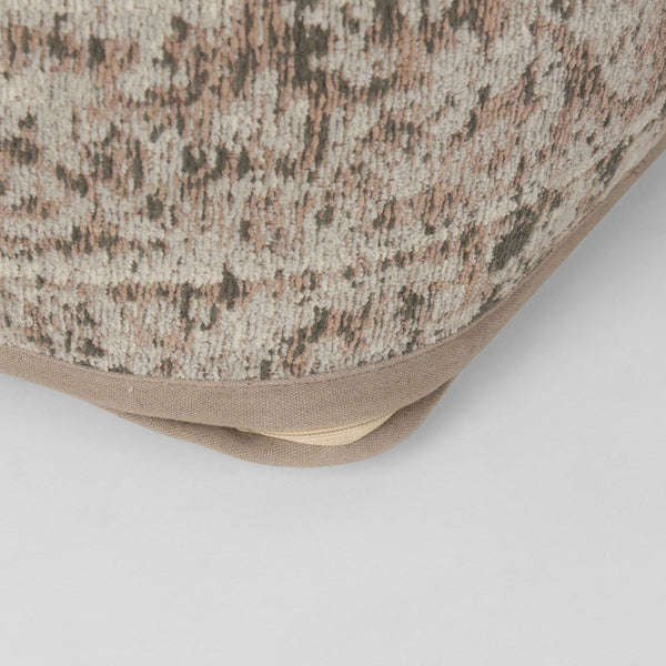 Mercana Khloe Elegant Rectangular Pouf - Soft Chenille Seating with Versatile Design for Any Room Decor Taupe | Jacquard | Small 70377