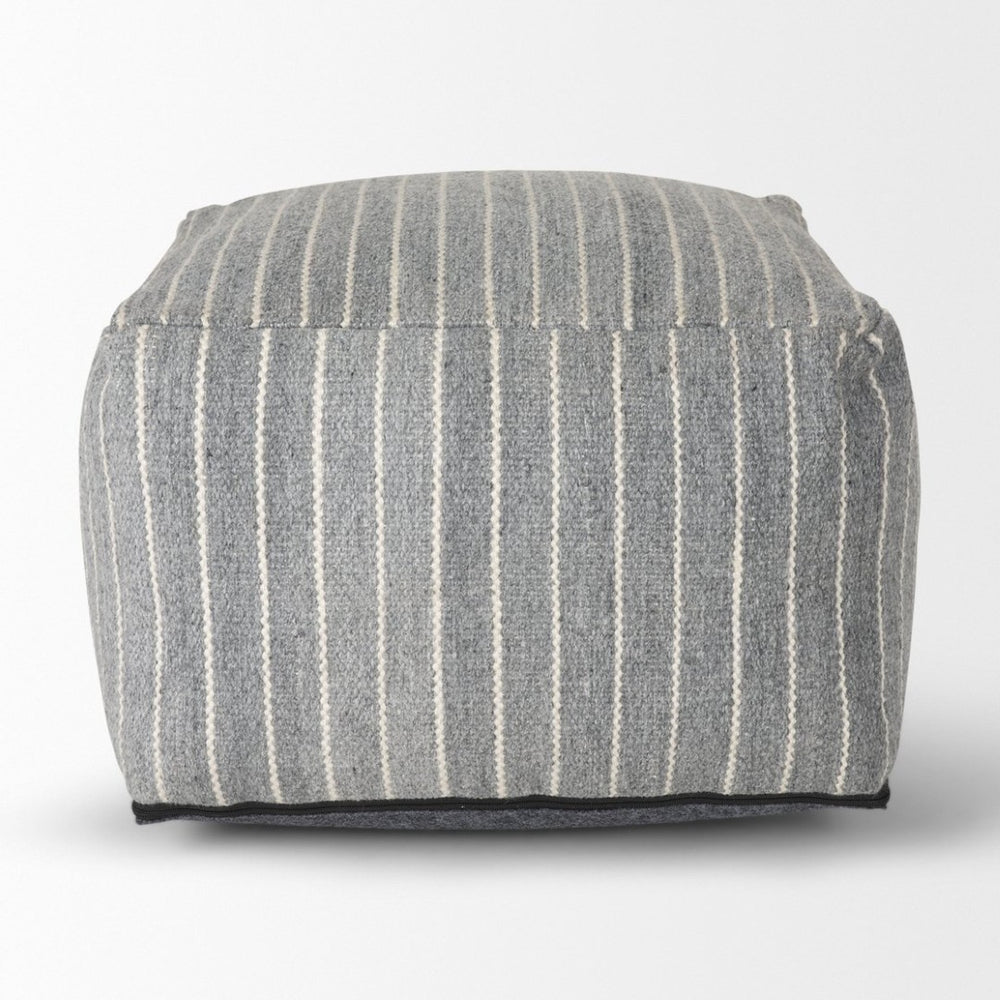 Mercana Kensie Coastal-Inspired Pouf for Versatile Seating, Eco-Friendly Design, and Casual Home Décor 70378